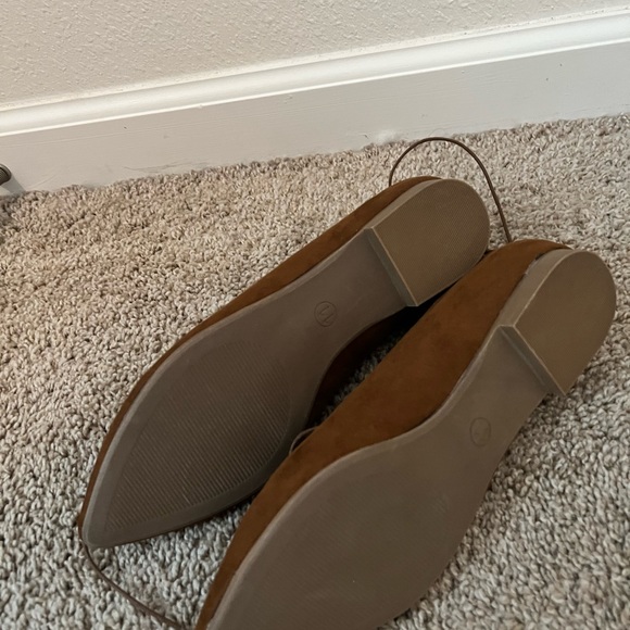 Merona Brown Lace up Flats - Picture 2 of 2